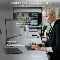 CHERRY KW 9200 MINI Kompakt Bluetooth Billentyűzet 4 Eszközhöz, Vezetékes, Újratölthető 4