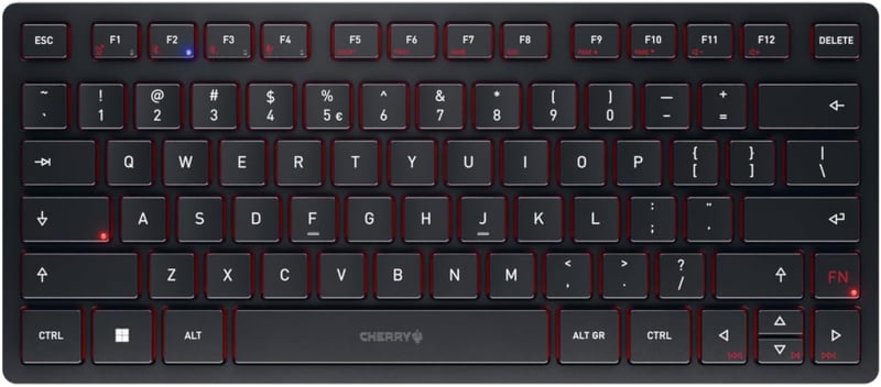 CHERRY KW 9200 MINI Kompakt Bluetooth Billentyűzet 4 Eszközhöz, Vezetékes, Újratölthető