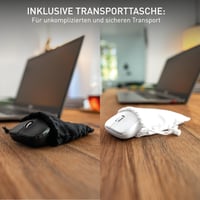 Mouse wireless pentru laptop CHERRY MW 2200, design ambidextru, alb 7