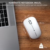 Mouse wireless pentru laptop CHERRY MW 2200, design ambidextru, alb 2