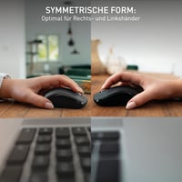 Mouse wireless pentru laptop CHERRY MW 2200, design ambidextru, alb 5