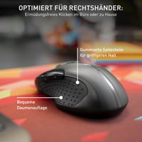 CHERRY MW 3000 Bezdrôtová ergonomická myš pre pravákov – čierna, 2,4 GHz, 6 tlačidiel, optický snímač, pogumované bočné strany 6