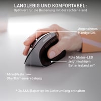 CHERRY MW 4500 Wireless Egér Fekete - Ergonomikus Irodai Egér - Right Handed 5