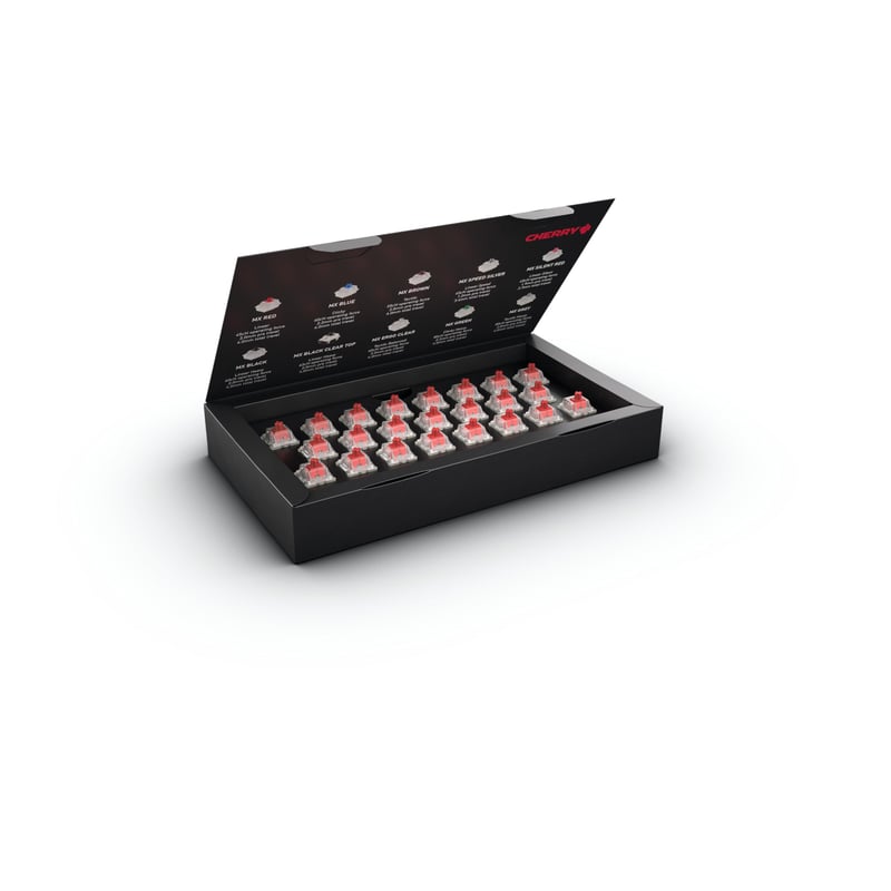 Sada spínačov Cherry MX RGB Red pre mechanickú klávesnicu – 23 ks