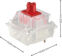 Cherry MX RGB Red kapcsolókészlet mechanikus billentyűzethez - 23 db 3