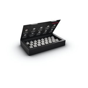 Switch-uri mecanice pentru tastatură GATERON Milky Yellow Pro, pre-lubrifiate, cu 5 pini, liniare, compatibile MX, 70 buc, galbene