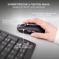 Bezdrôtová súprava klávesnice a myši CHERRY Stream Desktop Recharge, biela, nemecká lokalizácia — vypadnuté 3 klávesy + (stav: pozri 2. obrázok) 11