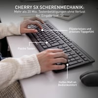 Bezdrôtová súprava klávesnice a myši CHERRY Stream Desktop Recharge, biela, nemecká lokalizácia — vypadnuté 3 klávesy + (stav: pozri 2. obrázok) 9