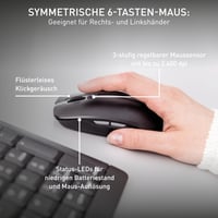 Set Tastatură și Mouse Wireless CHERRY Stream Desktop, Layout German QWERTZ, Negru 5