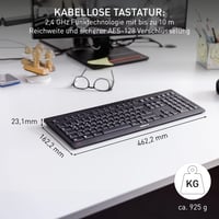 Bezdrôtová klávesnica CHERRY Stream – nemecké rozloženie, čierna, bezdrôtová 3