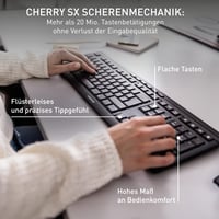 Bezdrôtová klávesnica CHERRY Stream – nemecké rozloženie, čierna, bezdrôtová 5
