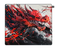 Herná podložka pod myš CHERRY XTRFY GP6 z tkaniny (460x400x4 mm) – Hydrus Red, ultra hladký povrch, protišmyková gumová základňa 1