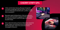 Herná podložka pod myš CHERRY XTRFY GP6 z tkaniny (460x400x4 mm) – Hydrus Red, ultra hladký povrch, protišmyková gumová základňa 2