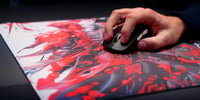 Herná podložka pod myš CHERRY XTRFY GP6 z tkaniny (460x400x4 mm) – Hydrus Red, ultra hladký povrch, protišmyková gumová základňa 3