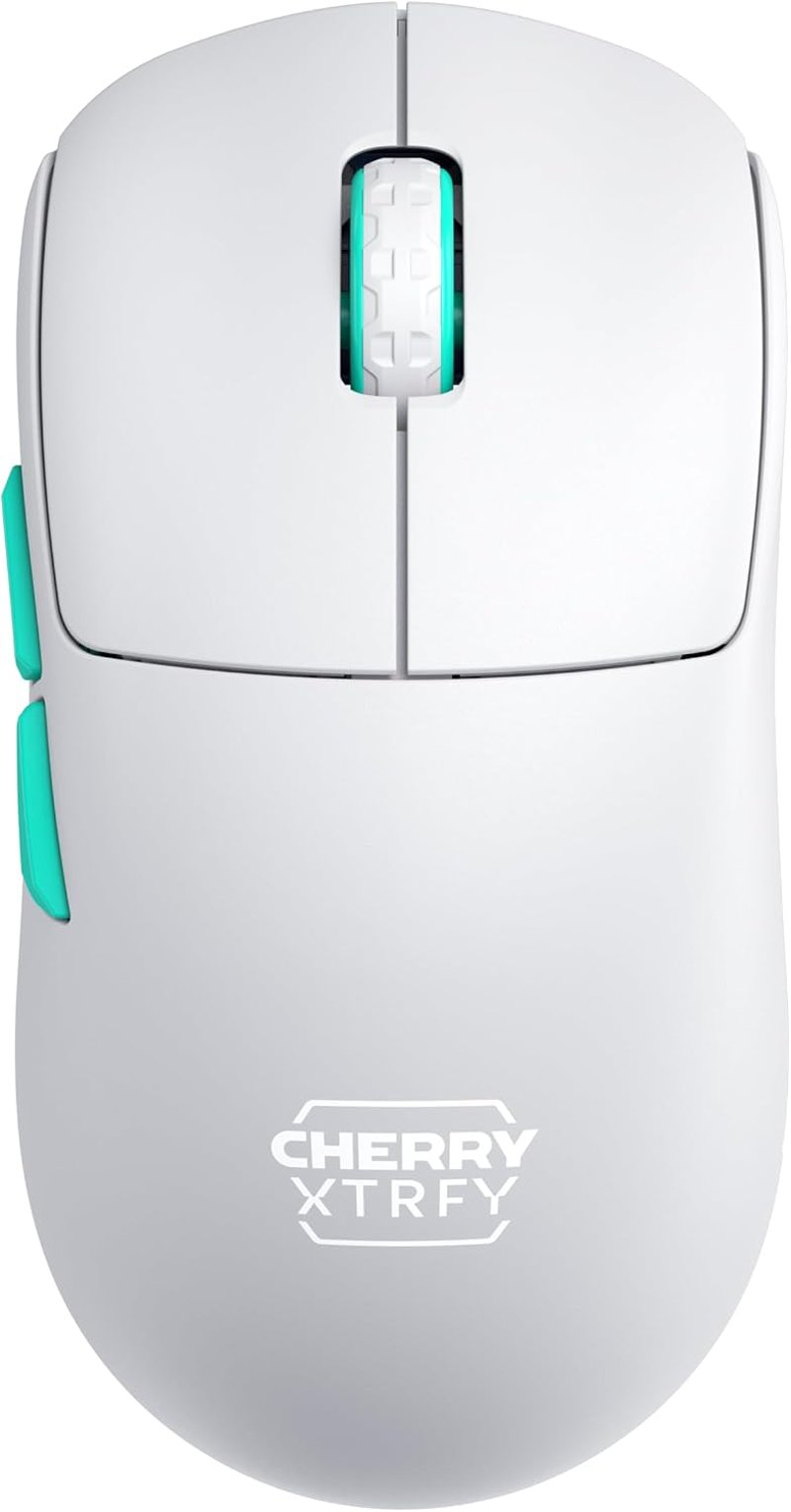 Cherry XTRFY M68 Wireless ultrakönnyű gamer egér, 2,4 GHz, szimmetrikus - fehér