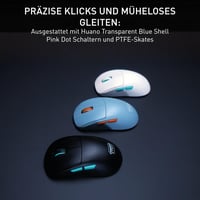 Bezdrôtová ultraľahká herná myš CHERRY XTRFY M68, 2,4 GHz, symetrický tvar, e-šport, modrá 7