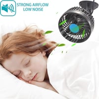 Cherubfunz 12V autós ventilátor 360° forgatható szívócsapos hűtés teherautóhoz 7