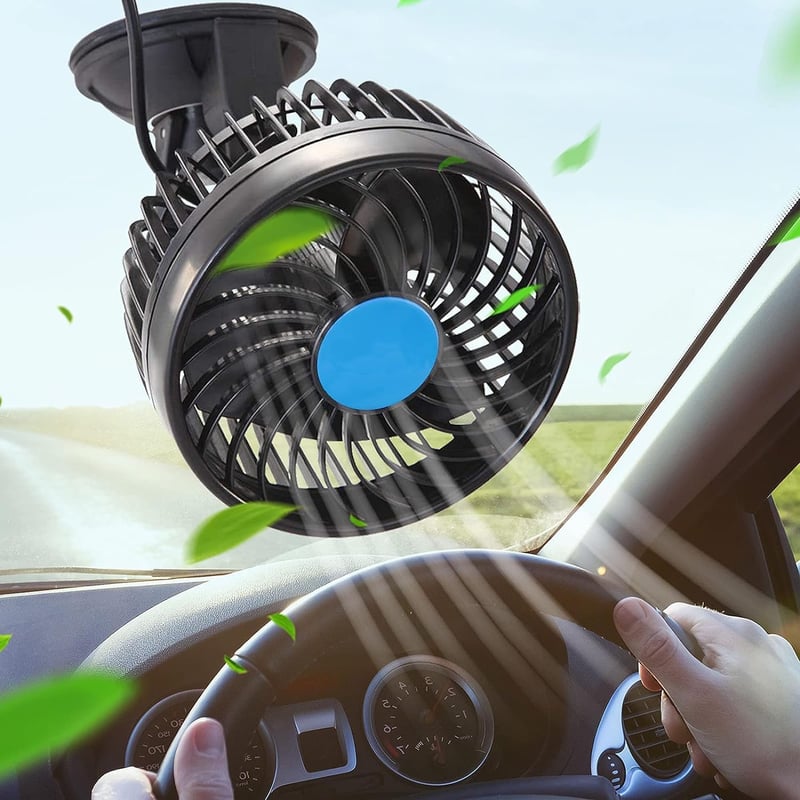 Cherubfunz 12V autós ventilátor 360° forgatható szívócsapos hűtés teherautóhoz