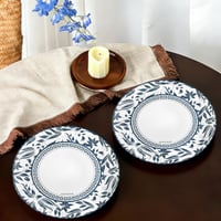 Jednorazové kartónové taniere Cherypick 22,5 cm, 50 ks, modro-biely kvetinový vzor, nepriepustné, vhodné do mikrovlnky, na grilovačku, piknik a narodeninovú oslavu 6
