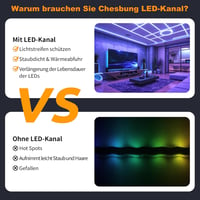 Chesbung 20db LED alumínium profil fekete sarokprofil tejfehér burával 6