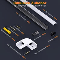 Chesbung 20db LED alumínium profil fekete sarokprofil tejfehér burával 2