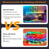 Chesbung 6 ks čierny V-profil LED hliníková lišta s mliečnym krytom, pre 12 mm LED pásik, s koncovkami a montážnymi prvkami 7