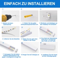 Hliníkový LED profil Chesbung pre LED pásiky do 16 mm, hliníkový profil v tvare U s mliečnym difúzorom, rohový profil pre LED pásiky Philips Hue 5