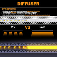 Chesbung LED Gipszkarton Profil 18mm Szalaghoz, 10x1m Alumínium Csatorna Fehér Diffúzorral 2