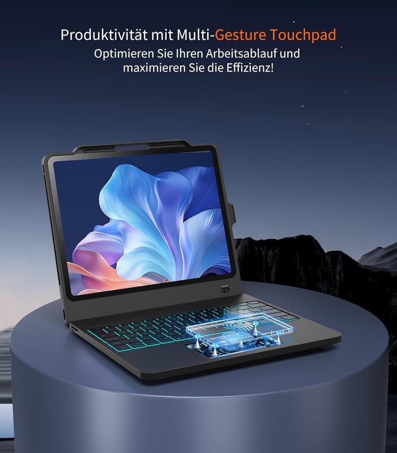 CHESONA ArmorDock iPad Pro 12.9 tok 6az1-ben hub dokkolóállomás billentyűzettel