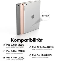 Husă cu tastatură detașabilă CHESONA pentru iPad 10.2 9/8/7, QWERTZ, reîncărcabilă, iluminare de fundal în 7 culori, 2 canale BT, negru 8