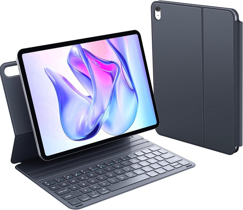 CHESONA iPad 10. generáció 10.9 hüvelykes szürke billentyűzet