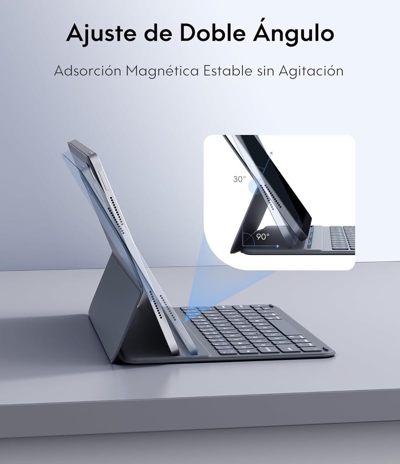 CHESONA iPad 10. generáció 10.9 hüvelykes szürke billentyűzet