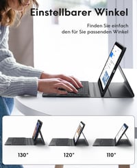 CHESONA puzdro s klávesnicou pre iPad 10. generácie (10,9", 2022), 7-farebné podsvietenie, Multi-Touch trackpad, držiak na ceruzku, Bluetooth, čierne 7