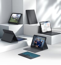 CHESONA puzdro s klávesnicou pre iPad 10. generácie (10,9", 2022), 7-farebné podsvietenie, Multi-Touch trackpad, držiak na ceruzku, Bluetooth, čierne 8