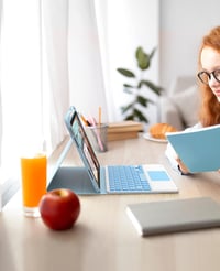 CHESONA iPad 10 generációs tok billentyűzettel, érintőpad, 7 színű LED, 2 csatorna, QWERTZ, kék 7
