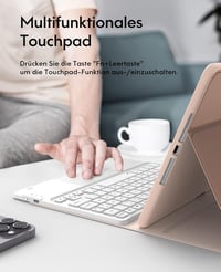 CHESONA iPad 9/8/7 Tok Billentyűzettel, 10.2" Érintőpad, 7 Szín LED, Vezeték Nélküli, Rózsaszín 2