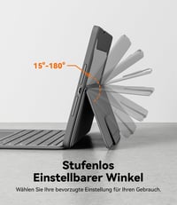CHESONA iPad 9 generációs tok billentyűzettel, QWERTZ, szürke 6