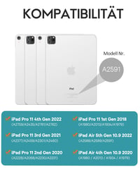 CHESONA Puzdro s klávesnicou a touchpadom pre iPad Air 11, Air 5/4/Pro 11 (M4/M3/M2), nastaviteľný stojan 15°-180°, QWERTZ, sivé 2