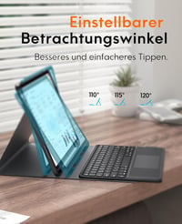 CHESONA iPad Air 13 Billentyűzet Tok 2024/2025 M2/M3 Német QWERTZ Trackpad 6