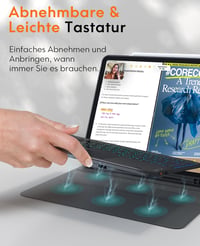 CHESONA iPad Air 13 Billentyűzet Tok 2024/2025 M2/M3 Német QWERTZ Trackpad 5