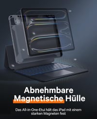 CHESONA iPad Air 13 hüvely billentyűzettel, állvánnyal, szürke, 180° állítható 4