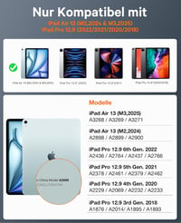 CHESONA iPad Air 13 hüvely billentyűzettel, állvánnyal, szürke, 180° állítható 2