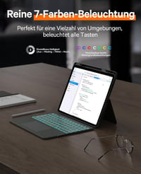 CHESONA iPad Air 13 hüvely billentyűzettel, állvánnyal, szürke, 180° állítható 7