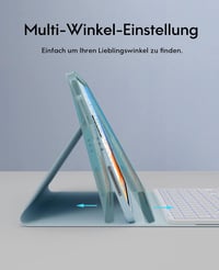 CHESONA iPad Pro 11 Air tok billentyűzettel, 7 szín LED, 2 csatorna Bluetooth, kék 7
