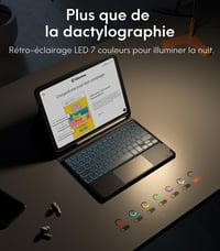 CHESONA iPad Pro 11 Billentyűzet M5/M4 Levehető Trackpad 7 Szín Világítás AZERTY 4