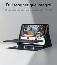 CHESONA iPad Pro 11 Billentyűzet M5/M4 Levehető Trackpad 7 Szín Világítás AZERTY 5