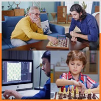 Chessnut Air Elektronikus Sakk Készlet - Kézműves Fa Sakktábla LED Világítással, AI Adaptív Technológiával, Chess.com Kompatibilitással, Ext 3