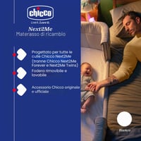 Náhradný matrac Chicco Next2Me – pre postieľky Next2Me Air, Magic a Dream, originálny náhradný matrac, biely 3