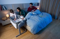 Pătuț co-sleeping Chicco Next2Me Magic Evo cu funcție de balansoar, laterală retractabilă, 11 trepte de înălțime, 4 roți, saltea și geantă de transport, bej 6