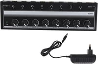 CHICIRIS Fejhallgató Erősítő, Fém Mini Sztereó Fejhallgató Amplifier 8 Csatornás Hordozható 100-240V 1